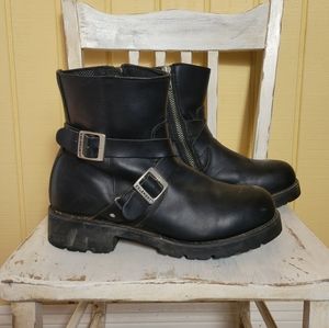 Xelement Motorcycle boots black leather size 12